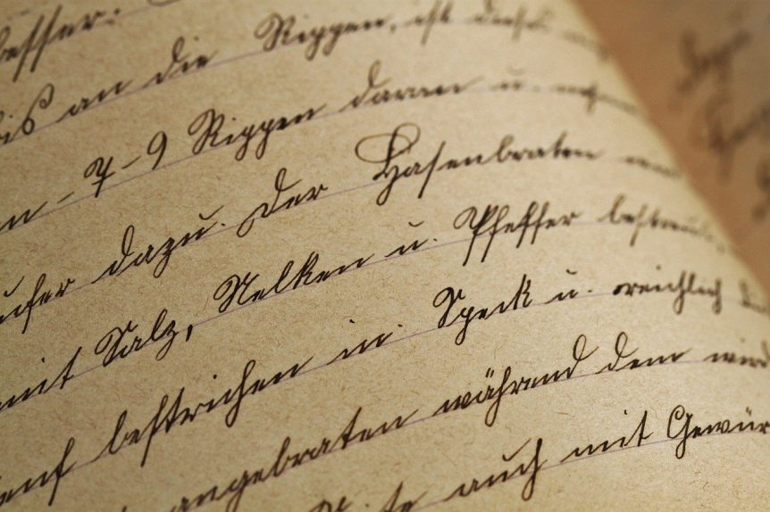 documento italiano: caligrafia de documentos antigos